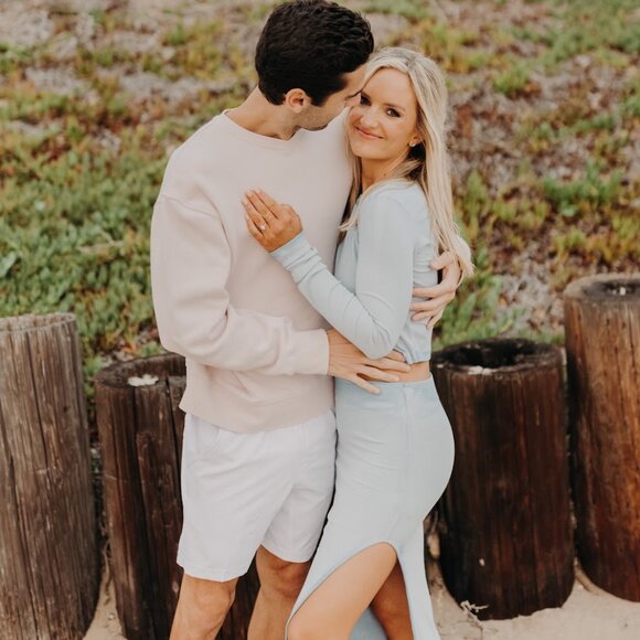 Cotton Citizen x REVOLVE Verona Blue 2-Piece Ribbed Set (Small) - Picture 3 of 8